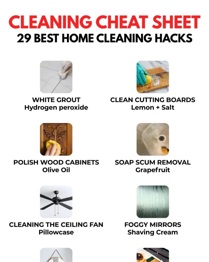 29 Best Home Cleaning Hacks