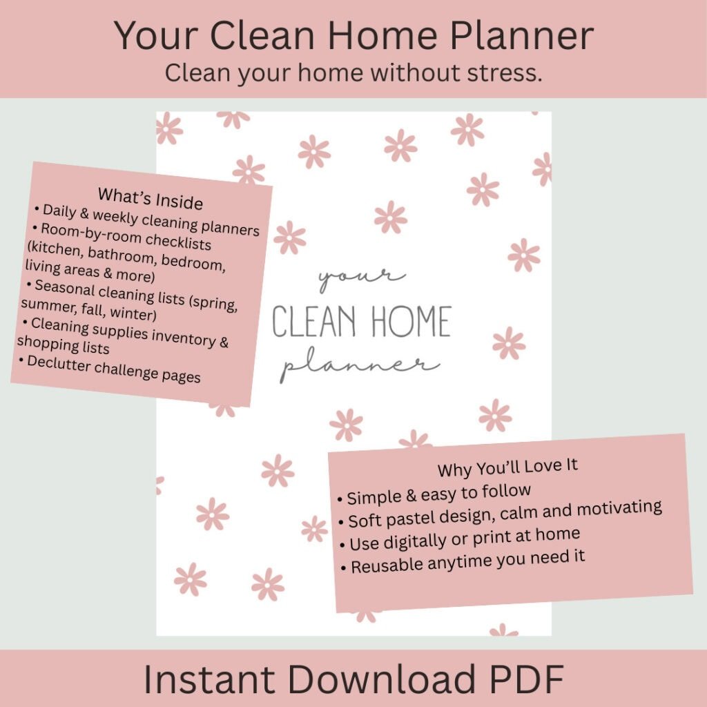 clean your home with the help of this planner