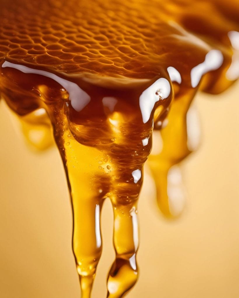 Golden honey dripping, natural sweetener, healthy food, organic honey, nutritious food, wellness.