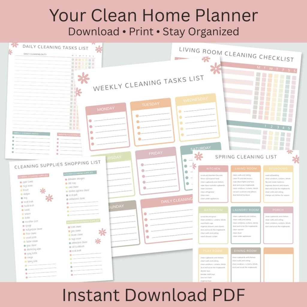 planner for cleaning