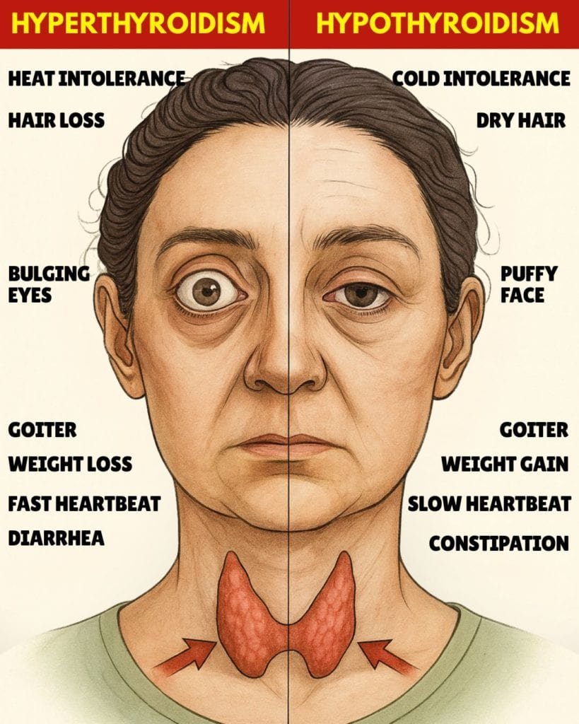 hyperthyroidism VS hypothyroidism