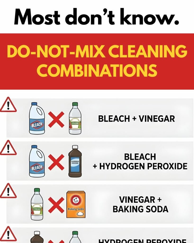 cleaning products should not be mixed