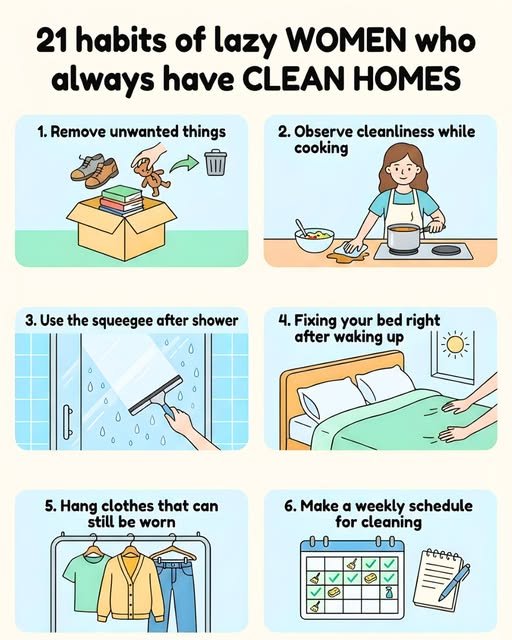 20 habits of lazy women who have clean home