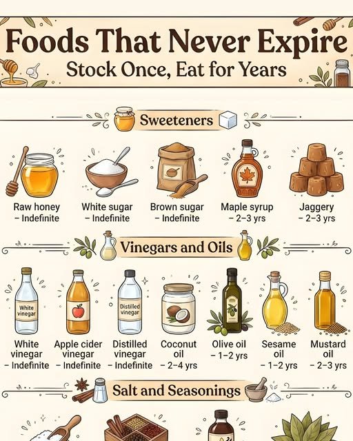 foods that never expire